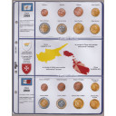 Foglio e tasche  per  monete in euro di Cipro e Malta 2008